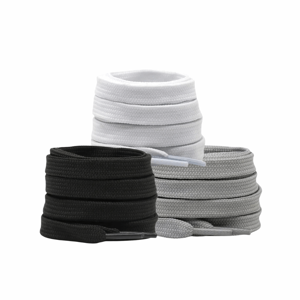 Nike & New Balance Laces Bundle (Black & White & Grey)