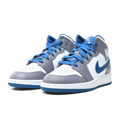 Jordan 1 Mid GS 'Cement true blue'