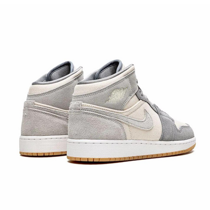 Jordan 1 Mid GS 'Coconut Milk Particle Grey'