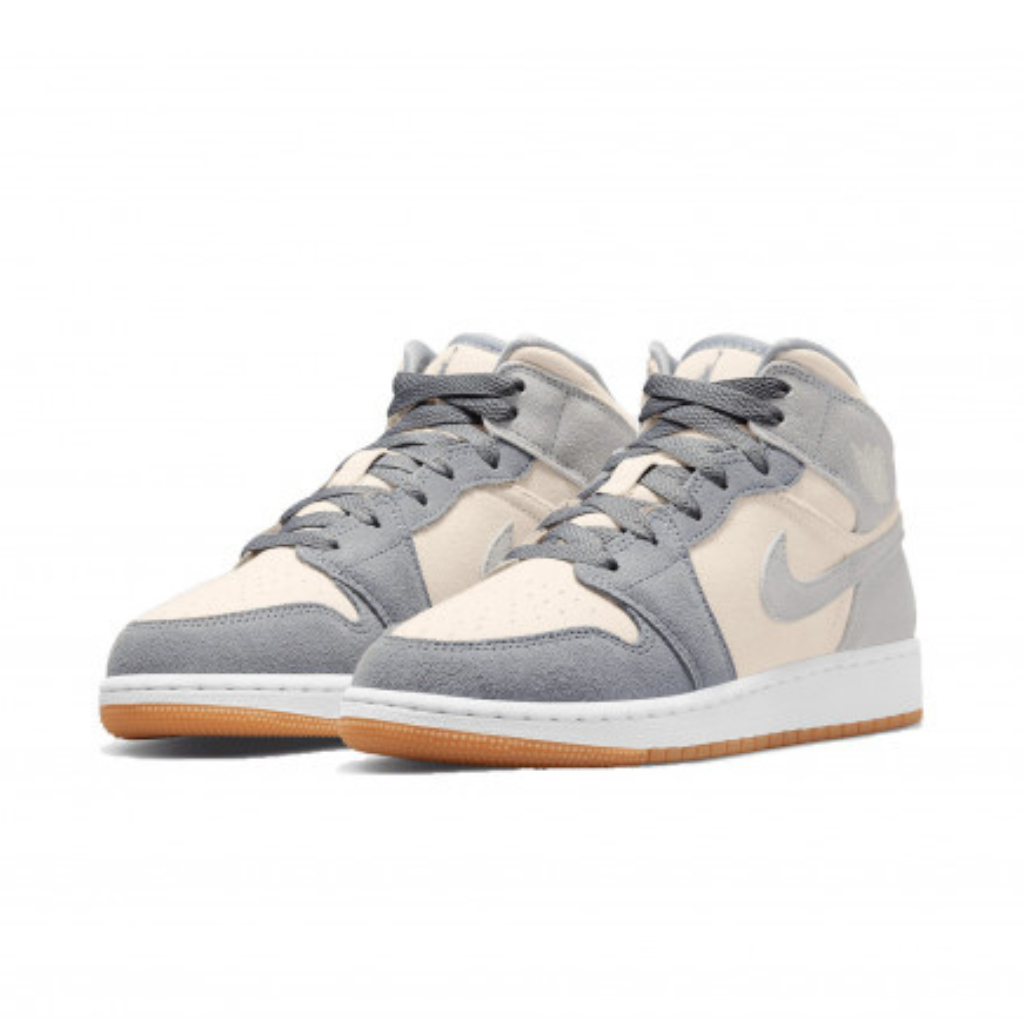 Jordan 1 Mid GS 'Coconut Milk Particle Grey'