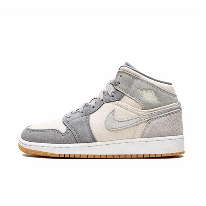 Jordan 1 Mid GS 'Coconut Milk Particle Grey'