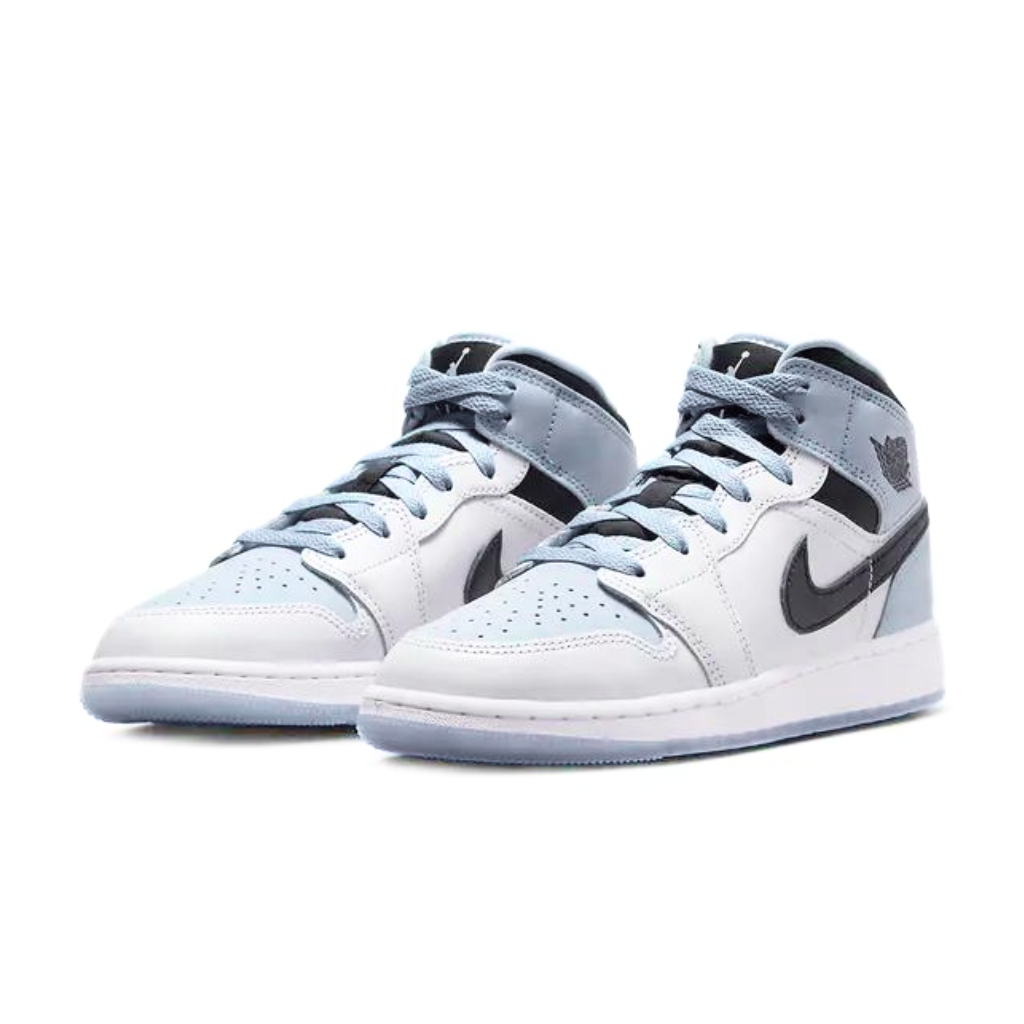 Jordan 1 Mid GS 'White Ice Blue'