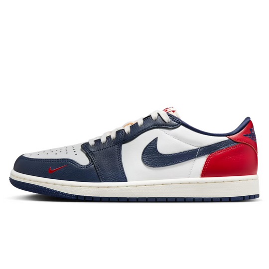 Jordan 1 Low 'Summit White Gym Red-Midnight Navy'